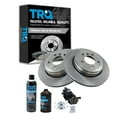 thumbnail image 1 of TRQ Rear Premium Posi Ceramic Disc Brake Pad & Rotor Kit w/Chemicals BKA16431 Fits select: 2008-2010 BMW 528, 2004-2007 BMW 530, 1 of 6