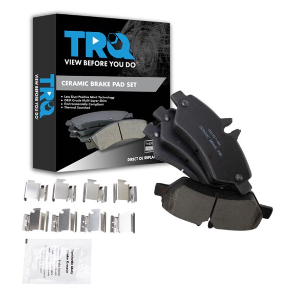 TRQ Rear Brake Pads Ceramic Hardware Fits 2007-2009 Dodge Sprinter 2500 2007-2018 Freightliner Sprinter 2500 2010-2018 Mercedes-Benz