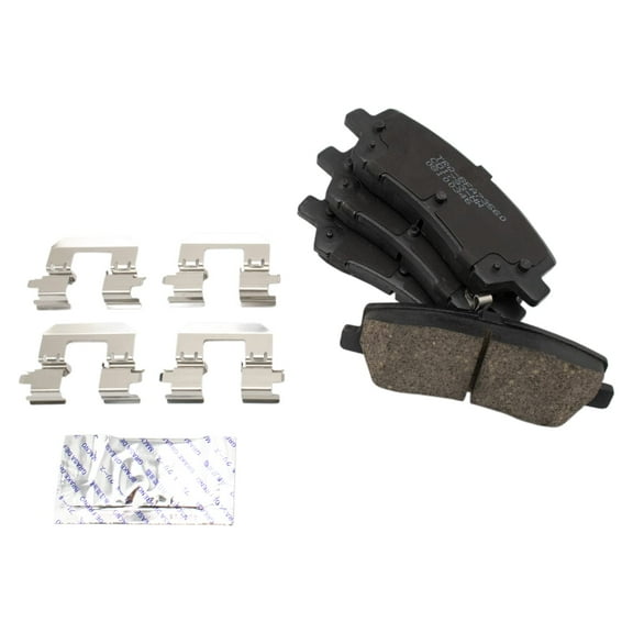 TRQ Rear Premium Posi Ceramic Disc Brake Pad Set for Ford Mustang New BFA73560 Fits select: 2015-2019,2021 FORD MUSTANG GT