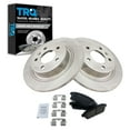 thumbnail image 1 of TRQ Rear Premium Posi Ceramic Disc Brake Pads & Rotor Kit for Chevrolet Cadillac BKA14201 Fits select: 2014-2015 CHEVROLET CRUZE, 2012-2017 BUICK VERANO, 1 of 5