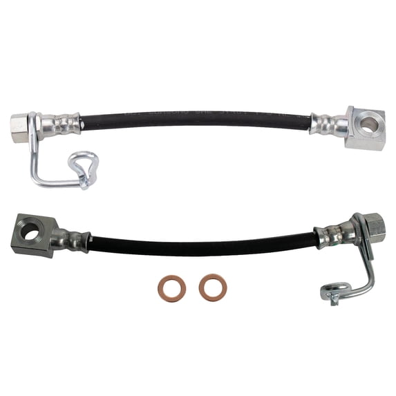 TRQ Rear , Rear Outer Brake Hose Set BLA63884 Fits Select 2011-2013 Ram 2500 , 2011-2012 Ram 3500 , 2003-2010 Dodge Ram 2500 , 2003-2010 Dodge Ram 3500