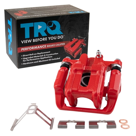 TRQ Rear Right Brake Caliper w/Bracket Performance Red Passenger Side Fits 2001-2003 Acura CL 1999-2008 TL 2003-2011 Honda Element