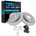 thumbnail image 1 of TRQ Rear Brake Pad & Rotor Kit Brake Pads Brake Rotor Semi-Metallic Premium G-Coated Fits Select 2006-2009 Audi A4 A4 Quattro, 1 of 6