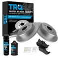 thumbnail image 1 of TRQ Rear Semi-Metallic Brake Pad & Coated Rotor Kit w/Fluids for Jeep Truck SUV BKA24277 Fits select: 2005 JEEP GRAND CHEROKEE, 2006-2007 JEEP GRAND CHEROKEE LAREDO/COLUMBIA/FREEDOM, 1 of 6