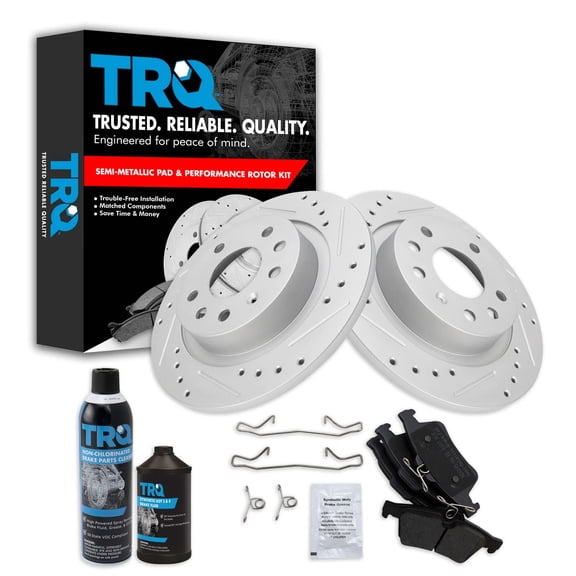 TRQ Rear Semi Metallic Brake Pad & Performance Rotor Kit for Saab 9-3 Linear BKA21520 Fits select: 2006-2010 SAAB 2023-09-03 00:00:00, 2003-2005 SAAB 2023-09-03 00:00:00 LINEAR
