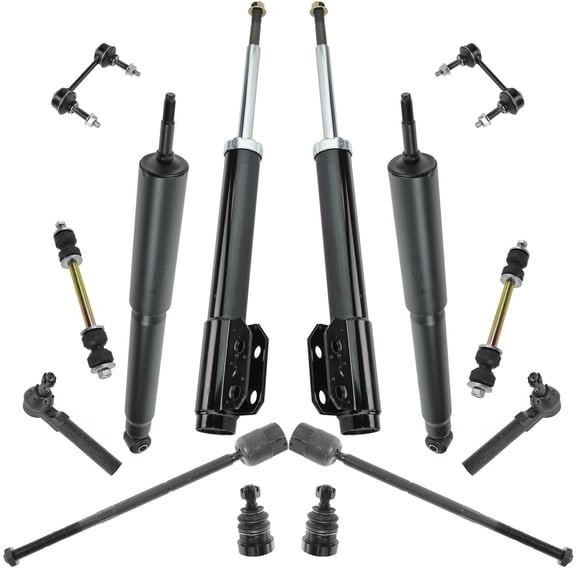 TRQ Rear Shock Strut Mount Tie Rod Sway Bar Link Steering Suspension Kit 16pc PSA85705 Fits select: 1999-2004 FORD MUSTANG