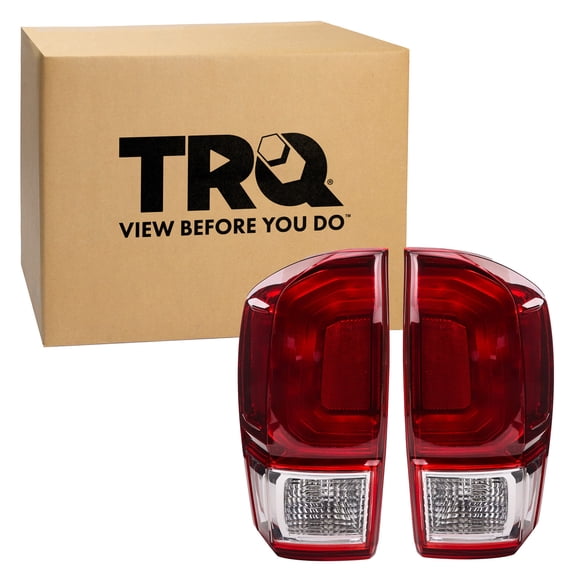 TRQ Rear Tail Lights Set Driver & Passenger Side TO2800197 TO2801197 Fits 2016-2017 Toyota Tacoma