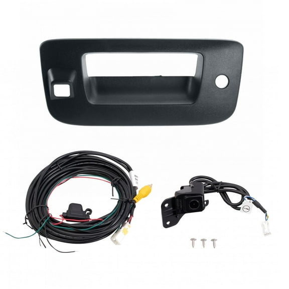 TRQ Rear View Camera Add On Kit w/ Wiring Harness & Tailgate Handle Bezel New ADA02022