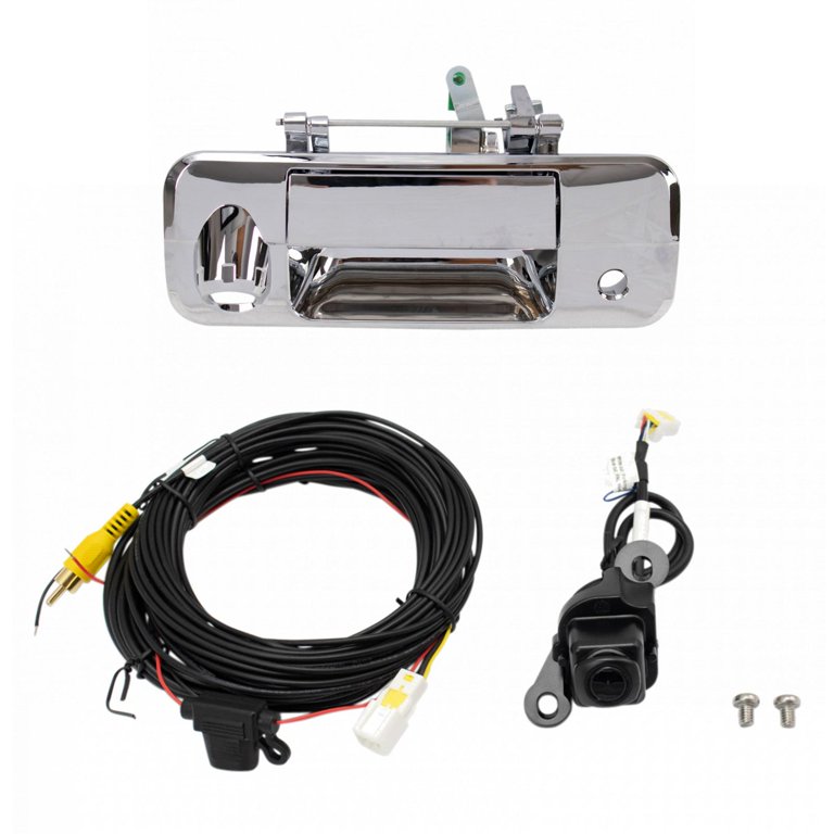 Complete Rear View Camera Kit – Includes Camera, Wiring Harness & Tailgate Handle Bezel – For GM Sierra/Silverado