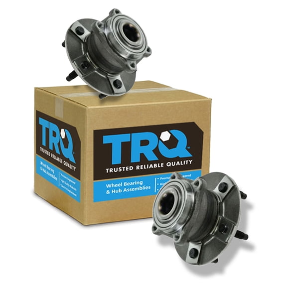 TRQ Rear Wheel Hub & Bearing 5 Lug Pair Set for Equinox Torrent Vue 2WD w/o ABS BHA53429