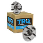 TRQ Rear Wheel Bearing and Hub Assembly Set 2 Piece Fits 01-02 Chrysler PT Cruiser with Rear Drum Brakes 2002 PT Cruiser Disc Brakes Slotted Type Tone Ring 03-10
