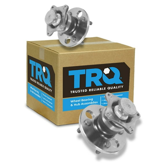 TRQ Rear Wheel Hub & Bearing Pair Set for Geo Chevy Toyota Corolla w/ ABS BHA53399