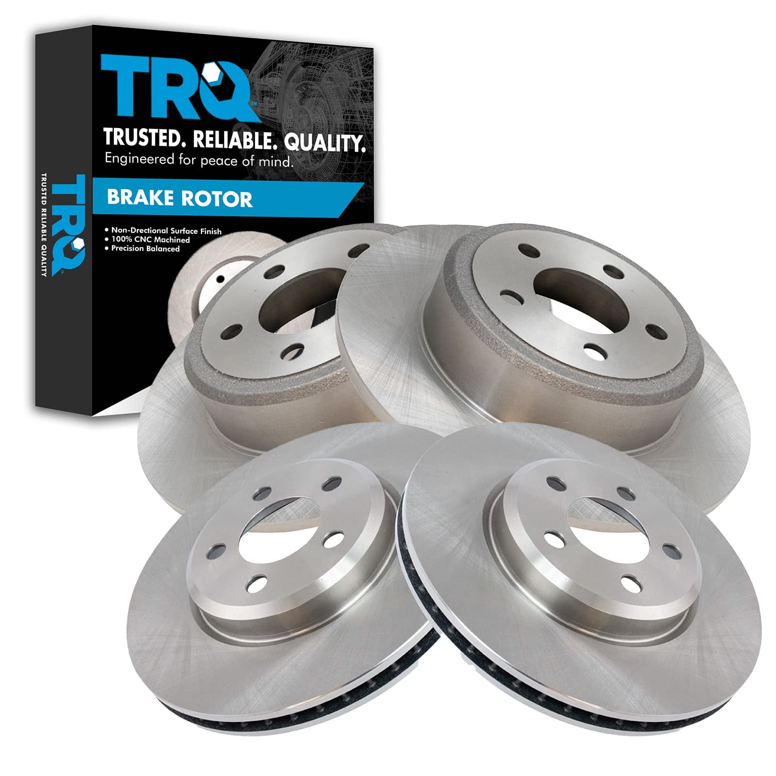 TRQ Replacement Brake Rotor Front & Rear Kit for Charger 300 Challenger