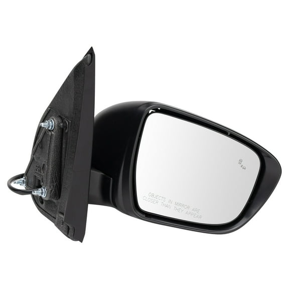 TRQ Passenger Side Manual Mirror Smooth Black with Reverse Gear Tilt-Down Fits 2022-2023 Nissan Frontier NI1321336