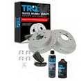 thumbnail image 1 of TRQ Rotor & Brake Pad Ceramic Performance Drilled Slotted Rear Kit w/Chemicals BKA17692 Fits select: 2006-2010 CHEVROLET IMPALA, 2006-2007 CHEVROLET MONTE CARLO, 1 of 8