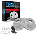 thumbnail image 1 of TRQ Rotor & Brake Pad Posi Ceramic Performance Drilled Slotted Rear Kit, 1 of 5
