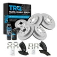 thumbnail image 1 of TRQ Semi-Metallic Brake Pad & Coated Rotor Front Rear Kit w/Fluids for GMC Chevy BKA23309 Fits select: 2009-2017 CHEVROLET TRAVERSE, 2007-2016 GMC ACADIA, 1 of 6