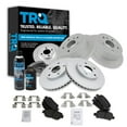 thumbnail image 1 of TRQ Semi-Metallic Brake Pad & Coated Rotor Front & Rear Kit w/Fluids for Toyota BKA23247, 1 of 6