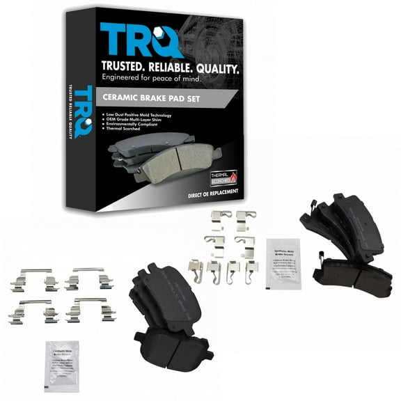 TRQ Semi Metallic Brake Pad Front & Rear Set for Lexus ES300 RX300 Camry BFA12946 Fits select: 1999 TOYOTA CAMRY SOLARA