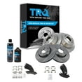 thumbnail image 1 of TRQ Semi-Metallic Brake Pad & Rotor Front & Rear Kit w/Fluids for GM SUV Truck BKA16693, 1 of 6