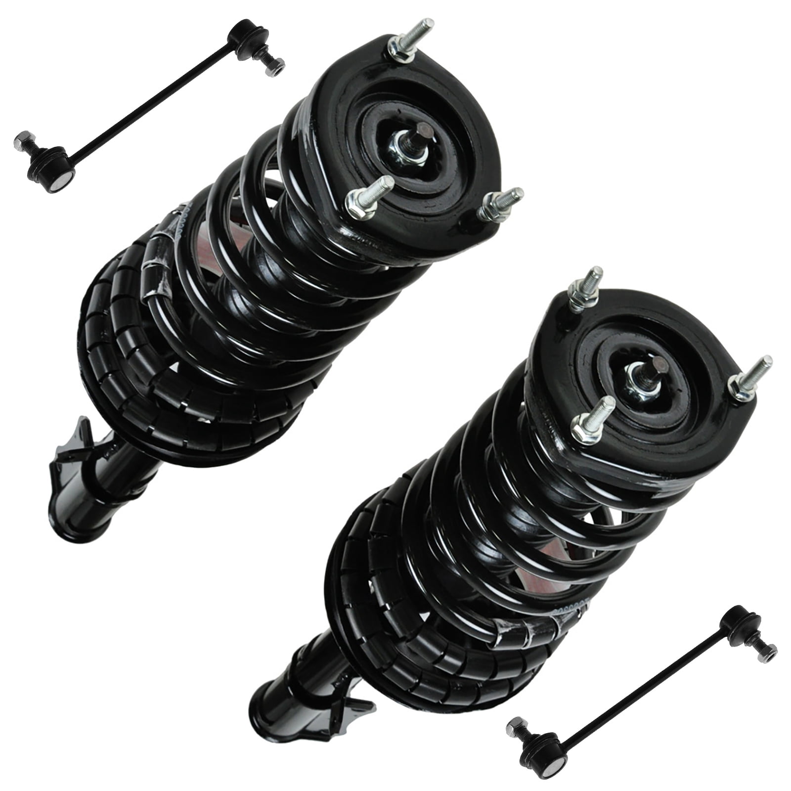 TRQ Shock Strut Coil Spring Assembly & Stabilizer Sway Bar Link Rear ...