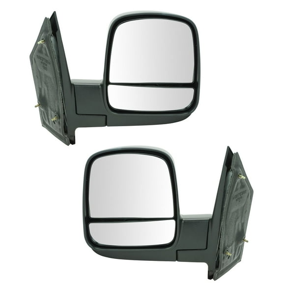 TRQ Side Mirror Manual Left & Right Pair for 08-13 Chevy Express GMC Savana Van MRA09264 Fits select: 2008-2021 CHEVROLET EXPRESS G2500, 2008-2021 CHEVROLET EXPRESS G3500