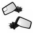 thumbnail image 1 of TRQ Side Mirror Power Heated Manual Temperature Sensor Manual Folding Black Textured Triple Stripe Finish with Passenger Temp Sensor LH RH Pair for 2019-2020 GMC Sierra 1500, 1 of 5