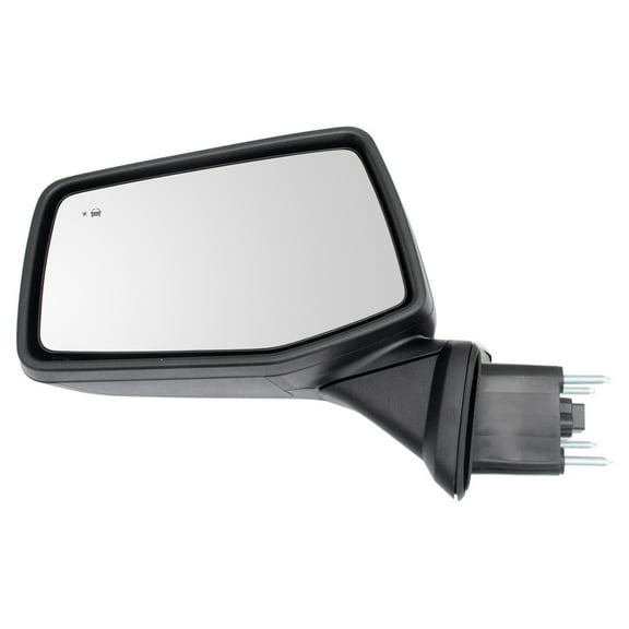 TRQ Side View Mirror Heated Perimeter Light Striped Textured Cap LH for Chevy MRA09695