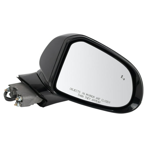 TRQ Passenger Side Mirror Assembly Power Heated Blind Spot Puddle Light Paint to Match Smooth Foldaway Fits 2019-2020 Hyundai Santa Fe