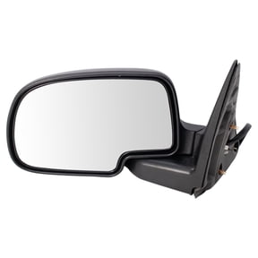 TRQ Side View Mirror Power Heated w/ Puddle Gloss Black LH for Chevy GMC MRA05808