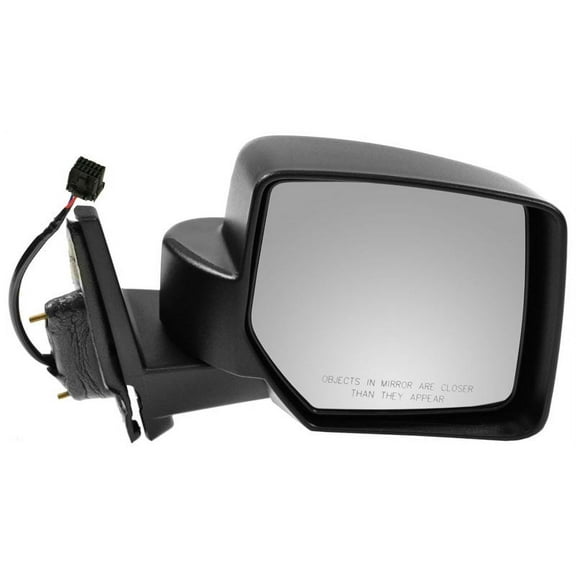 TRQ Side View Mirror Power Textured Black RH for 07-17 Jeep Patriot MRA05884