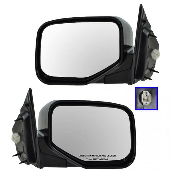 TRQ Side View Mirrors Power Folding LH & RH Pair Set for 06-13 Honda Ridgeline MRA09199
