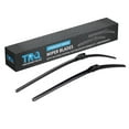 thumbnail image 1 of TRQ Silicone Coated Water Repellent Wiper Blades, 24in and 28in Automotive Windshield Wipers (Set of 2), 1 of 8
