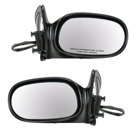 TRQ Smooth Black Power Mirrors Left & Right Pair Set of 2 for 98-02 Corolla MRA04790 Fits select: 1998-2002 TOYOTA COROLLA