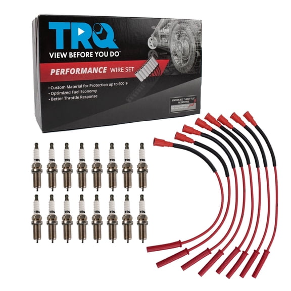 TRQ Spark Plug Kit 17 Piece Fits 2010-2014 Ford F-150 2011-2016 F-250 Super Duty F-350 Super Duty