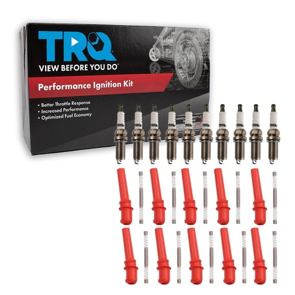 TRQ Spark Plug Kit 20 Piece Fits 1997-2002 Ford E-350 Econoline Club Wagon 1999-2019 E-350 Super Duty 1997-1999 Econoline Super Duty 1999-2004 F-250 F-350 F-450 Super Duty