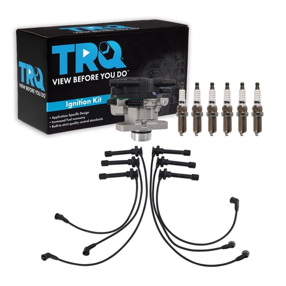 TRQ Spark Plug Kit 8 Piece Distributor Fits 1995-1999 Chrysler Cirrus Sebring Dodge Avenger Stratus