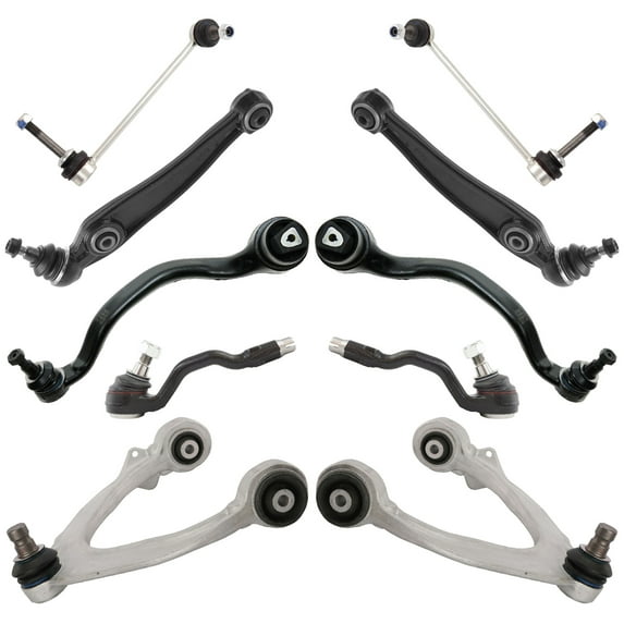 TRQ Steering Suspension Kit Control Arms Ball Joints Sway Links Tie Rods 10pc PSA64984