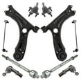 thumbnail image 1 of TRQ Steering Suspension Kit Control Arms Ball Joints Sway Links Tie Rods for VW PSA64952, 1 of 8