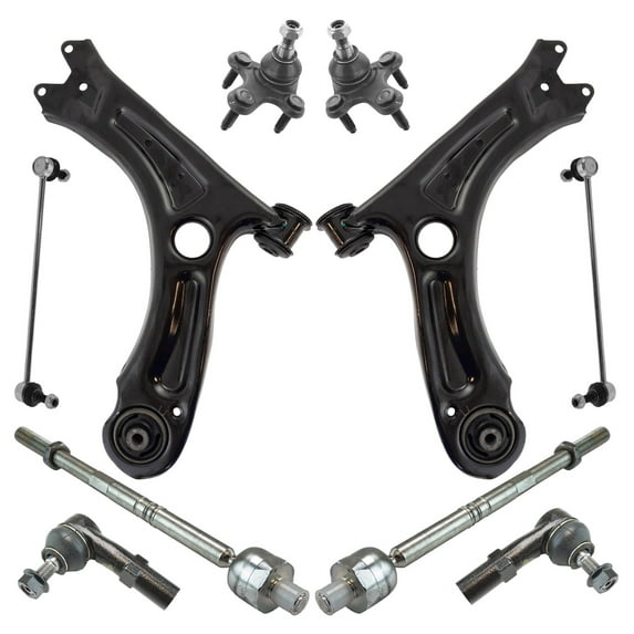 TRQ Steering Suspension Kit Control Arms Ball Joints Sway Links Tie Rods for VW PSA64952