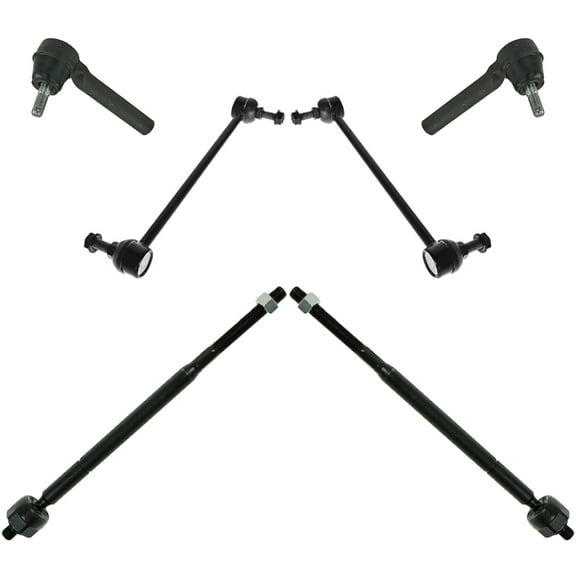 TRQ Steering & Suspension Kit Set of 6 Inner Outer Tie Rods & Sway Bar Links New PSA59064 Fits select: 2008-2010 CHRYSLER TOWN & COUNTRY, 2008-2010 DODGE GRAND CARAVAN