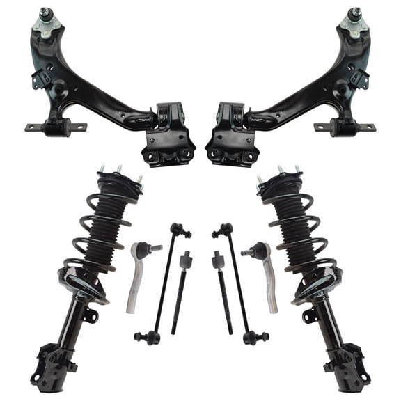 TRQ Steering Suspension Kit Strut Springs Control Arms Ball Joints Tie Rods PSA66531