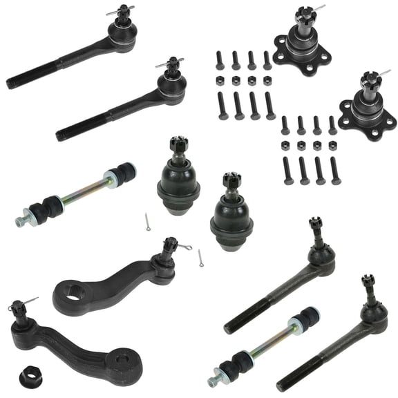 TRQ Front Steering & Suspension Kit Ball Joint Idler Arm Pitman Arm Sway Bar Stabilizer Link Tie Rod Fits 1995-1999 Chevrolet K1500 K1500 Suburban 1995-2000 K2500 Tahoe GMC