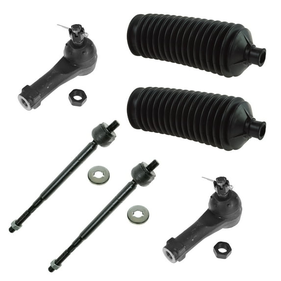TRQ Tie Rod End Inner Outer LH RH w/ Rack Boot Bellow Kit for 99-01 Odyssey New PSA58551