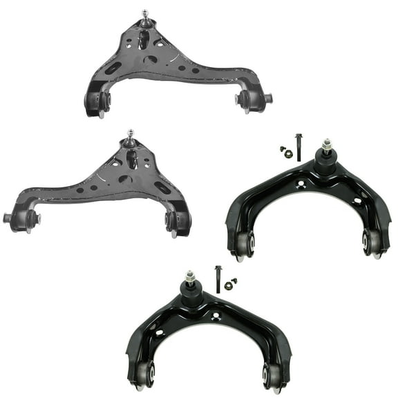 TRQ Upper Lower Control Arm w/ Ball Joint Front LH RH Set of 4 for Ford Mercury PSA62552