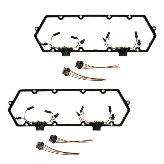 TRQ Valve Cover Gasket Repair Kit & Glow Plug Harnesses for Ford Van Truck SGA11123
