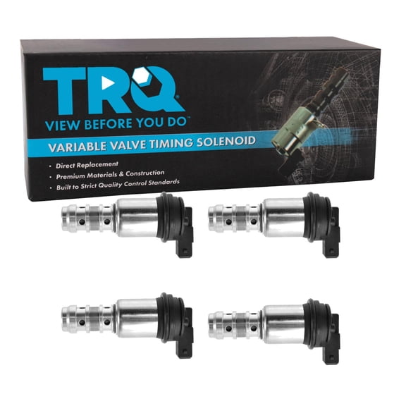 TRQ Variable Valve Timing Solenoid Vanos VVT Set of 4 Fits BMW N62 N63 550i 650i 750i