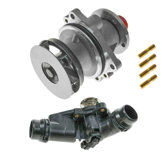 TRQ Water Pump & Thermostat Housing Assembly Kit Set for BMW New WPA04377 Fits select: 2000-2001 BMW Z3, 2001-2006 BMW 325