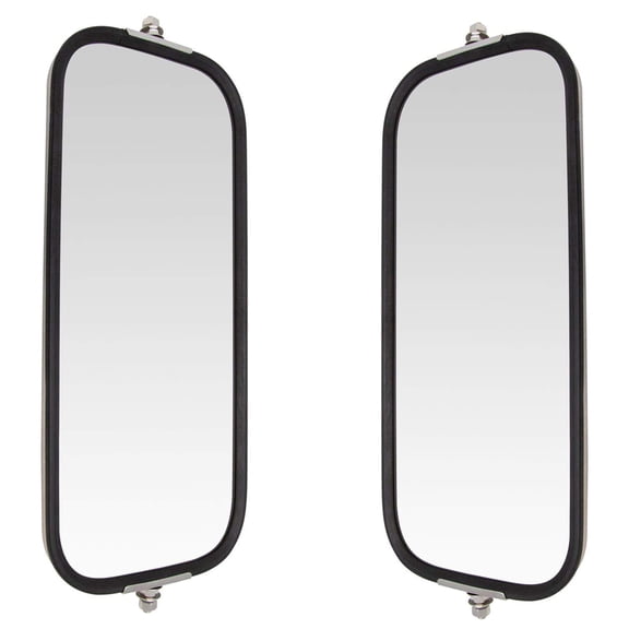 TRQ West Coast Mirror Peaked Back 16x7 Stainless Steel Pair for Heavy Duty Truck MRA09029 Fits select: 1986-2009,2011-2017 ISUZU NPR