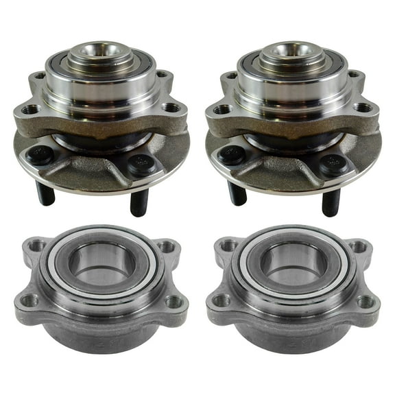 TRQ Wheel Bearing & Hub Assembly Set Fits 03-2007 INFINITI G35 03-09 Nissan 350Z BHA69995